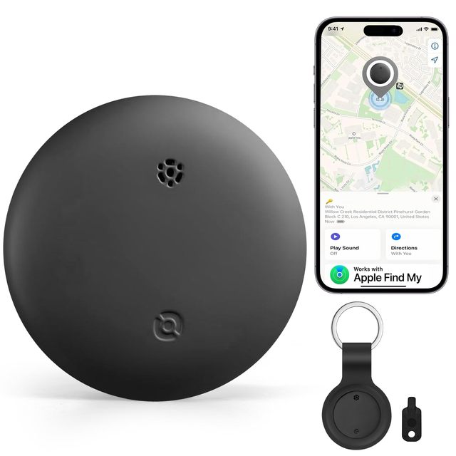 Air Tracker Tags for Find My Compatible for GPS Tracker with Built-in Buzzer for Item & Keys Locator (Plastic)