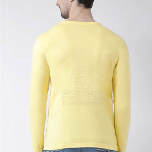 Camisetas de manga larga de algodón de Spandex de alta calidad, respetuosas con el medio ambiente, transpirables, 350g, peso pesado, informal, holgado - Product Image 4