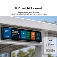 Écran publicitaire LCD Android étiré haute luminosité 48,5 pouces RK3568 pour arrêt de bus et gare de transit