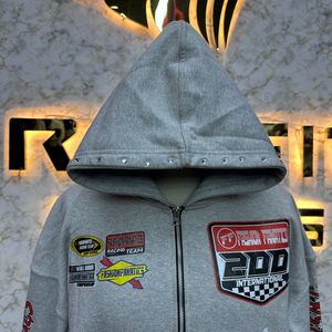 Haute qualité prix raisonnable le plus demandé fermeture éclair à capuche bouffée imprimé fabriqué en usine pas cher prix sweats à capuche hommes sweats à capuche - Product Image 3