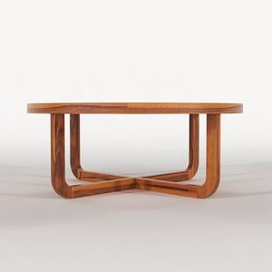 Mesa de centro redonda de madera de diseño más vendido, mesa de centro decorativa para el hogar, sala de estar, comedor, mesas de centro esenciales a precio mayorista - Product Image 3