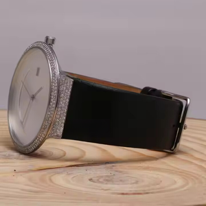 Antique Sport Hip Hop Unisex <b>Watch</b> <b>Black</b> Stainless Steel Belt VVS Clarity Moissanite Diamonds 41mm Quartz Water Resistant Analog - Product Image 2