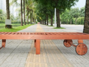 Silla Plegable Portátil de Madera de Acacia Impermeable para Camping, Patio y Jardín - Product Image 3