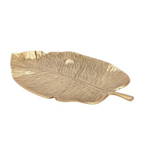 Plato de servicio de vidrio nuevo y aluminio chapado en oro redondo de diseñador para uso decorativo en el hogar, la cocina y las fiestas - Product Image 2