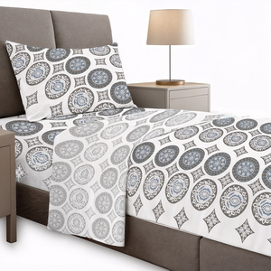 Set di Lenzuola in Microfibra Moderno King-Size con Stampe Trendy, 4 Pezzi Imbottiti in Cotone per Casa e Hotel - Product Image 3