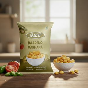 Glee Impex Makhana (Nueces de Zorro) Tostadas con Tadka Picante de Jalapeño, Sin Gluten, Envasadas al Vacío con Nitrógeno, Paquete de 50g |   Listo para Marca Privada/OEM - Product Image 4
