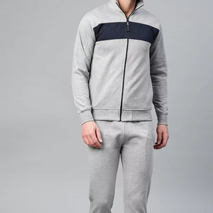 Sweat Suit Jogger Set Transpirable Poliéster elástico Zip up Chándal Sportwear Chándales para hombres - Product Image 1