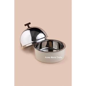 Elegante olla caliente de acero inoxidable, acabado de espejo, tapa de diseñador elegante, perfecta para utensilios de cocina para servir, precio al por mayor de lujo - Product Image 4