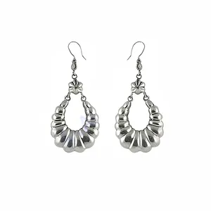 Pendientes de Lágrima Chapados en Oro de 18K para Mujer, Pendientes Colgantes de Plata 925 con Diamante, Forma de Borla de Oro Blanco para Regalo - Product Image 1