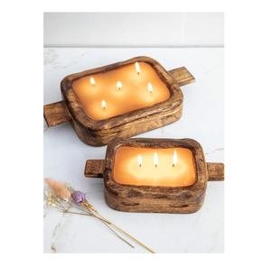 Diseño atractivo Cuencos de madera de alta calidad para velas Hecho a mano Ecológico Calidad Premium Venta caliente - Product Image 1
