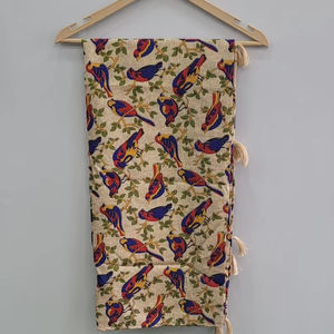 Scallop Resham Silk Thread <b>Floral</b> Trellis Pattern Duppattas All-Over Traditional Chunni Chunri <b>Scarf</b> - Product Image 1