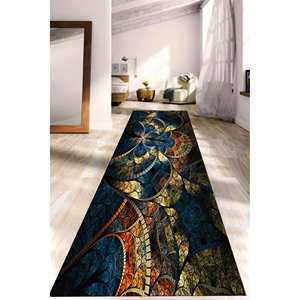 Fractal Pattern Printed <b>Rug</b>: Modern, Non Slip, Home Decor,<b>Chenille</b> <b>Rug</b> - Product Image 3