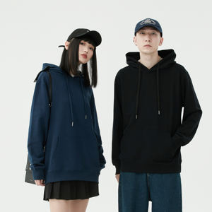 Cómoda Sudadera con capucha informal para parejas Diseño de Sudadera con capucha de alta calidad Chaqueta versátil con estampado informal y simple Sudaderas con capucha sueltas - Product Image 5