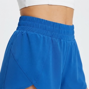 Pantalones Cortos Deportivos para Mujer, de Secado Rápido, Ligeros, con Tela Elástica, para Entrenamiento Deportivo al Aire Libre, Corte Regular, Tejido de Punto - Product Image 4