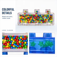 Blocs de construction sensoriels souples et flexibles, jouet à presser avec perles colorées, jouet à empiler et à torsader pour les tout-petits et les enfants, pour l'apprentissage et le jeu