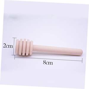 24 Uds palitos de miel de madera Mini cucharón colector cuchara jarabe agitador palitos de miel varita de miel - Product Image 5