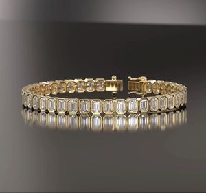 Pulsera de Tenis con Diamantes Cultivados en Laboratorio, Oro Blanco de 14k, Joyería Elegante para Mujer, Regalo Perfecto para Ella, Joyería Fina de la India - Product Image 5