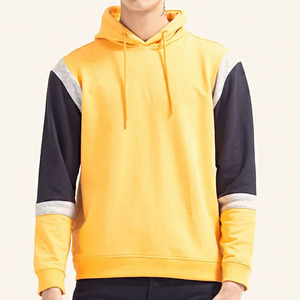 Sweat à capuche d'hiver pour homme 100 % coton molletonné, coupe classique, manches à motif numérique, cordon de serrage multicolore, pull épais - Product Image 1