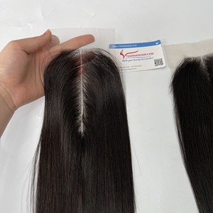 Wholesale 100% Human Hair Extensions Straight Natural Wave High Quality Lace Closure Raw Hair with No Shedding or <b>Tangles</b> HD - Product Image 6
