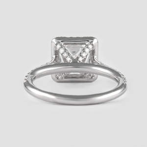 Elegante princesa Halo anillo de compromiso Moissanite 10K oro boda joyería Halo anillo OEM ODM proveedor de fábrica al por mayor - Product Image 5