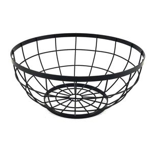 Recién llegado, artículo de almacenamiento de Color negro de lujo moderno de forma redonda, cesta de frutas, cuenco de mesa de alambre de hierro y Metal, tamaño personalizado decorativo - Product Image 1