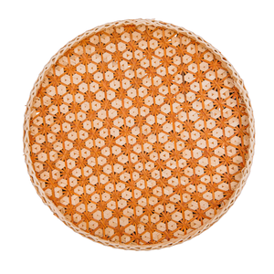 Bandejas para servir decorativas de bambú redondas hechas a mano de Vietnam | Bandejas de frutas para Decoración de casa Café Restaurantes Hoteles - Product Image 1