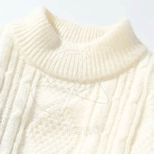 Personnalisé votre propre conception Logo chandails de haute qualité 100% laine hommes col rond doux respirant chandails - Product Image 4