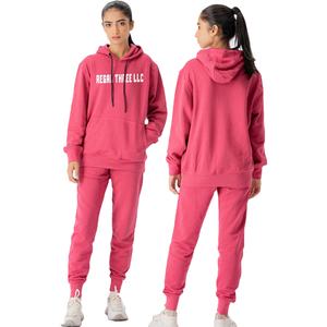 Femmes 2025 respirant pull survêtement vêtements de sport motif solide sweat à capuche court pantalons de survêtement deux pièces ensembles pour Jogging dames - Product Image 1