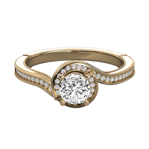 แหวนเพชรเม็ดเดี่ยวทรงเรขาคณิตทองคำขาว 14K สำหรับผู้หญิง เพชรเพาะเลี้ยงในห้องปฏิบัติการ เหมาะสำหรับเป็นแหวนหมั้นหรือแหวนแทนคำมั่นสัญญา ได้รับการรับรองจาก IGI ระดับความสะอาด VVS VS - Product Image 3