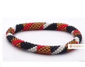 Handmade <b>Glass</b> Beads Fashion Bracelet From Nepal-Durable Wide Designs & Colors for Daily Wear - Product Image 3