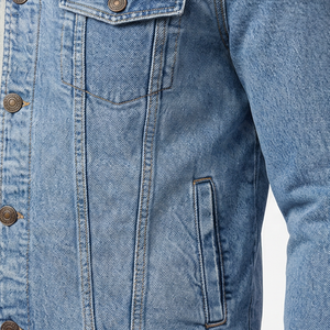 <b>Denim</b> <b>Jacket</b> for Men <b>Long</b> Sleeve Stylish New Design Best Selling Breathable Blank Fashion Outerwear Streetwear Casual Top - Product Image 5