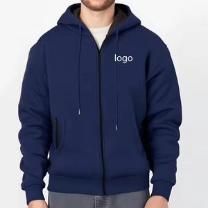 2025 Custom Zipper Hoodie Custom For <b>Men</b> Heavyweight 100% Cotton Material <b>Clothes</b> <b>Winter</b> Blank Embroidery Printing <b>Men's</b> Hoodies - Product Image 1