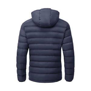 Venta al por mayor de invierno cálido a prueba de viento Vintage Denim de lujo de los hombres brillante chaqueta Puffer al aire libre - Product Image 2
