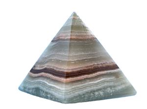 Pirámide de mármol tallada a mano de ónix verde múltiple, escultura de pirámide de ónix, pirámide de mármol de ónix - Product Image 2