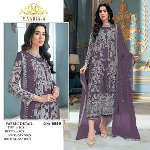 EID Special New Heavy Fox Georgette Pakistani <b>Suit</b> Embroidery and Stone Work Pakistani <b>Dress</b> <b>for</b> <b>Women</b> - Product Image 4