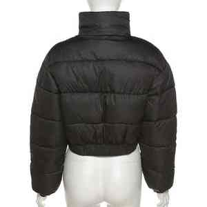 Chaqueta Corta Acolchada Reversible Impermeable de Último Diseño con Dos Bolsillos y Cuello Alto con Cremallera - Product Image 3