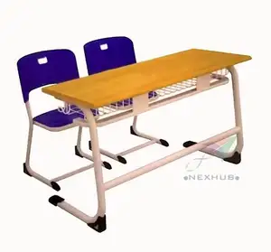 Mesa e cadeira coloridas para crianças, mobília escolar, mesa e cadeira, conjunto para escola primária e secundária, usada