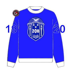 Sudadera con capucha de parafernalia bordada de hermandad de mujeres Zeta Phi Beta griega personalizada - Product Image 1