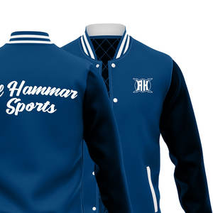 OEM personalizado hombres Letterman chaquetas nuevo diseño totalmente personalizado Denim Bomber chaqueta con capucha primavera temporada incluye logotipo personalizado - Product Image 2