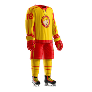 Ensembles d'uniformes de hockey sur glace personnalisables de qualité supérieure 100% Polyester séchage rapide et respirant fabriqué en usine prix de gros - Product Image 5
