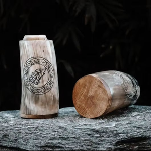 Auténtico Cuerno Vikingo Ecológico para Beber, con Colores y Logotipo Personalizables, para Cerveza, Hidromiel, Vino y Cerveza Artesanal - Product Image 2