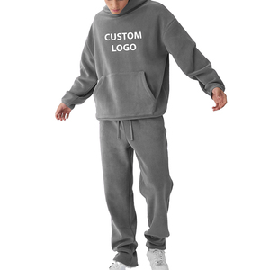 Conjuntos Deportivos Personalizados al por Mayor, de Algodón, con Logotipo de Marca, Conjunto de 2 Piezas, Pantalones y Sudadera con Capucha, Conjuntos Deportivos Unisex para Hombre - Product Image 1
