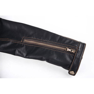 Chaqueta de Cuero para Motocicleta, Elegante, Bordada, Tejida, para Hombre, Invierno, Cuello Alto, Desmontable, Color Personalizado, 100% Cuero, Transpirable, Corte Ajustado - Product Image 5