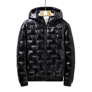 Chaqueta Acolchada de Invierno para Hombre, Personalizada, Tejida con Lentejuelas, Cálida, Talla Grande, con Capucha, Resistente al Viento, con Ribete de Piel de Zorro - Product Image 1