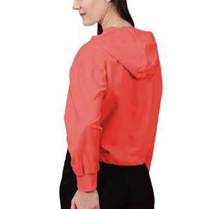 Sudadera CON CAPUCHA DE Top corto de aspecto callejero para mujer, sudaderas transpirables antiarrugas, Sudadera con capucha de estilo de exportación de gama de moda - Product Image 2