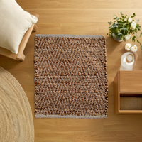 Tapis de chanvre indien tissé à la main en jute sisal brodé sur mesure lavable antidérapant respectueux des animaux de compagnie beau design pour la vie à l'hôtel à la maison