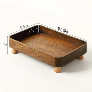 Ensemble de plateau en bois de noyer avec gravure personnalisée Ajout élégant et unique à la décoration intérieure pour bijoux ou bibelot - Product Image 4