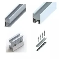 Profilés en aluminium de haute qualité série 6000, rail de fixation pour portes et fenêtres avec services de pliage, découpe et soudage
