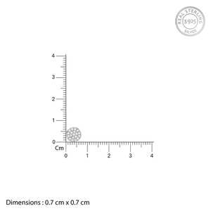 Pendientes de aro de diamante Brillante De plata 14K/18K chapado en oro rosa piedra principal forma de bola estilo de moda para compromiso - Product Image 6