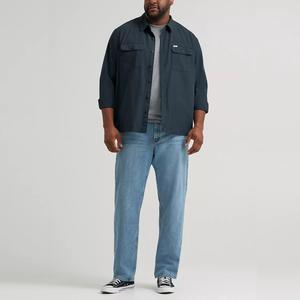 Nouvel arrivage : Jean baggy bleu pour homme, logo personnalisé, denim épais, haute qualité, coupe large, grandes tailles, selvedge - Product Image 6